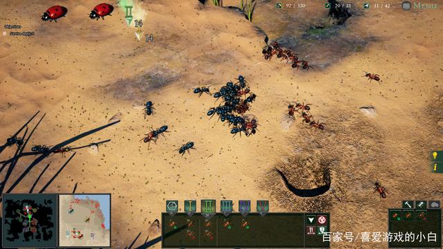策略游戏《地下蚁国》扩张土地收集资源，与其他昆虫作战