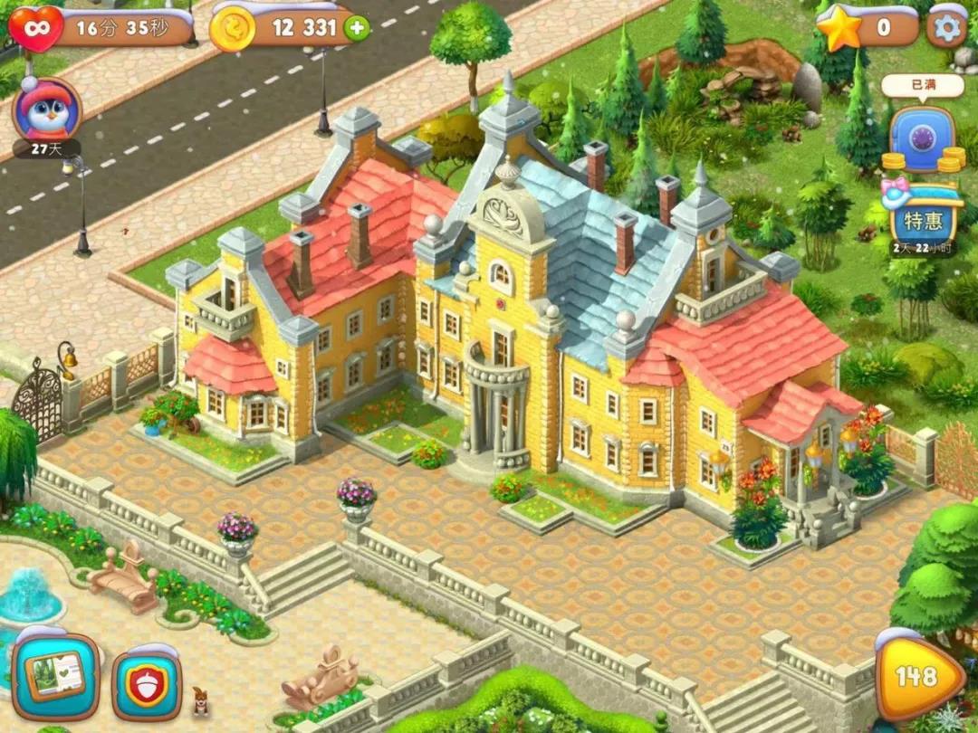 《梦幻花园》是一款集合模拟经营+三消玩法于一体的消除游戏。